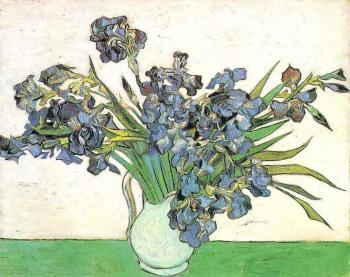 Vincent Van Gogh : Still Life, Vase with Irises